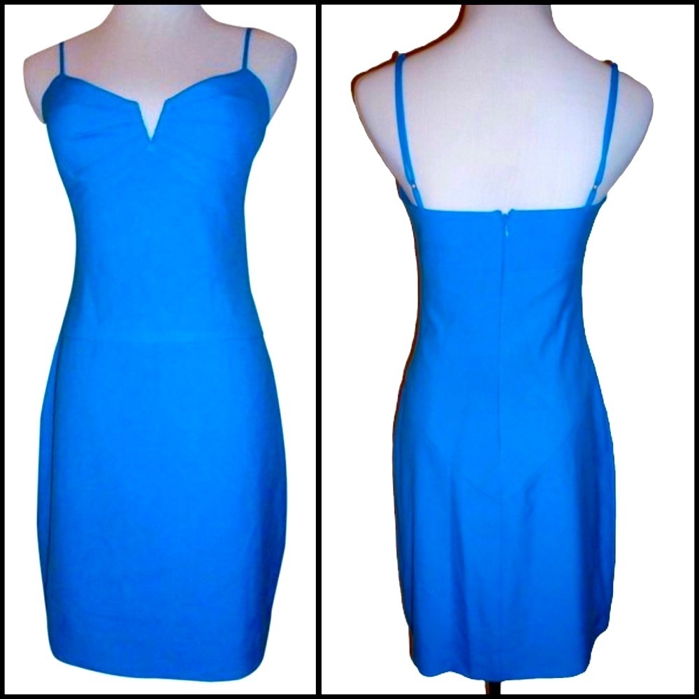 Black Halo Turquoise Bustier Dress